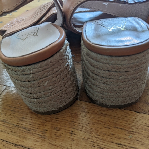 Marroqui Sanchez Woven Leather Sandals w/ Block Heels - Picture 7 of 9